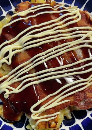 米粉と少ない材料で満足お好み焼き-レシピのメイン写真