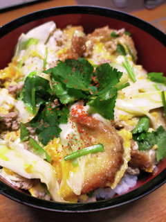 ひき肉の油麩丼♪-レシピのメイン写真