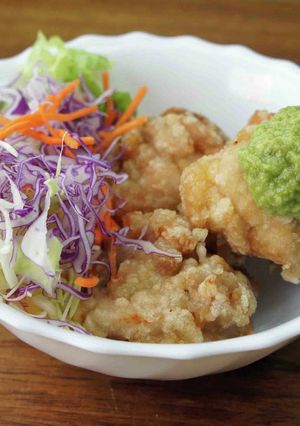 鶏の竜田揚げ　葉にんにくぬた和え-レシピのメイン写真
