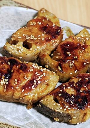 ご飯がススム！豚肉巻きれんこん♡-レシピのメイン写真