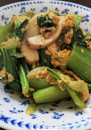 チンゲン菜と玉子のオイスターソース炒め-レシピのメイン写真