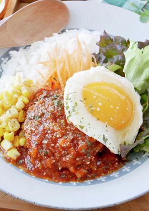 イタリアンバーグのロコモコ丼-レシピのメイン写真