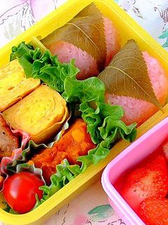 ひな祭り♪桜餅風おべんとう-レシピのメイン写真