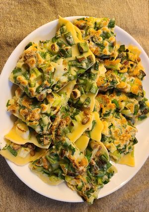 カリモチッ米粉のわけぎ納豆チヂミ-レシピのメイン写真