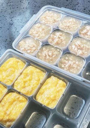 離乳食鶏そぼろあんかけ&卵とじ　冷凍保存-レシピのメイン写真