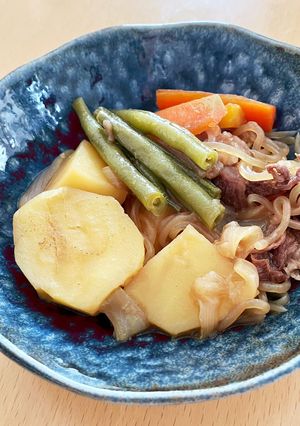 新じゃが新玉ねぎの肉じゃが-レシピのメイン写真