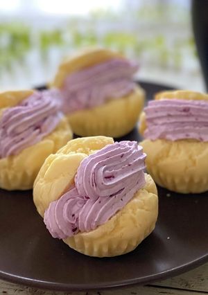 ブルーベリークリーム米粉カップケーキ-レシピのメイン写真