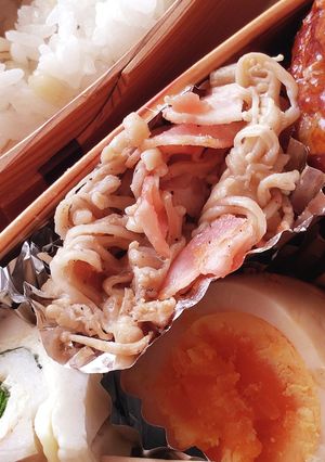 お弁当★ベーコンとえのきバター梅肉風味-レシピのメイン写真