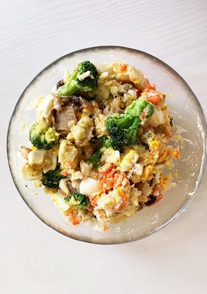 ベーコンゆで卵ブロッコリー豆ポテサラ-レシピのメイン写真
