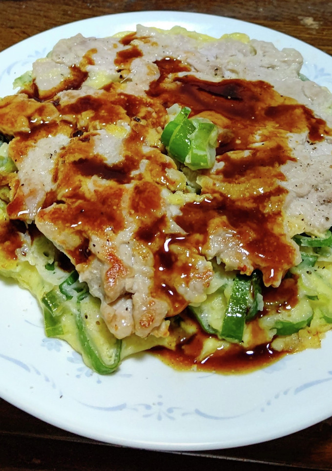 長ネギの青い部分も食べちゃう米粉ねぎ焼き-レシピのメイン写真