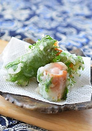 波里の米粉でちくわの青じそ巻き天ぷら♪-レシピのメイン写真