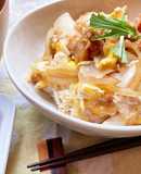唐揚と麺つゆでさっと簡単！チキンカツ煮丼