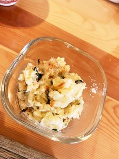 春の行楽弁当。桜エビと紫蘇のポテトサラダ-レシピのメイン写真