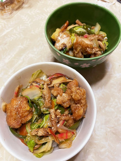 唐揚げ入り中華丼-レシピのメイン写真