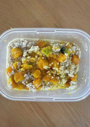 離乳食完了期　かぼちゃのそぼろ煮-レシピのメイン写真