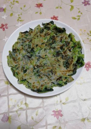かき菜の米粉焼き-レシピのメイン写真