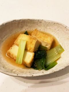 小松菜と厚揚げの炒め煮-レシピのメイン写真