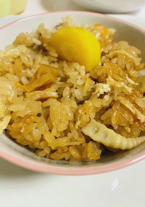 根曲り竹で炊き込みご飯-レシピのメイン写真