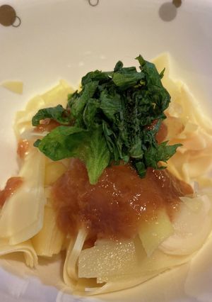 筍ひめかわの梅酢梅肉ソース和え-レシピのメイン写真