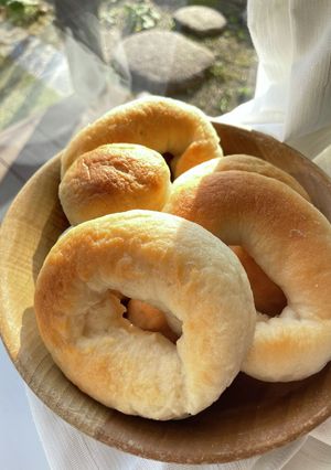 こねずに簡単！もっちり米粉のベーグル-レシピのメイン写真