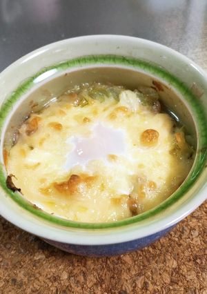 春キャベツとツナのトースター目玉焼き-レシピのメイン写真