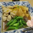 生筍と鶏ささみの炊き合わせ