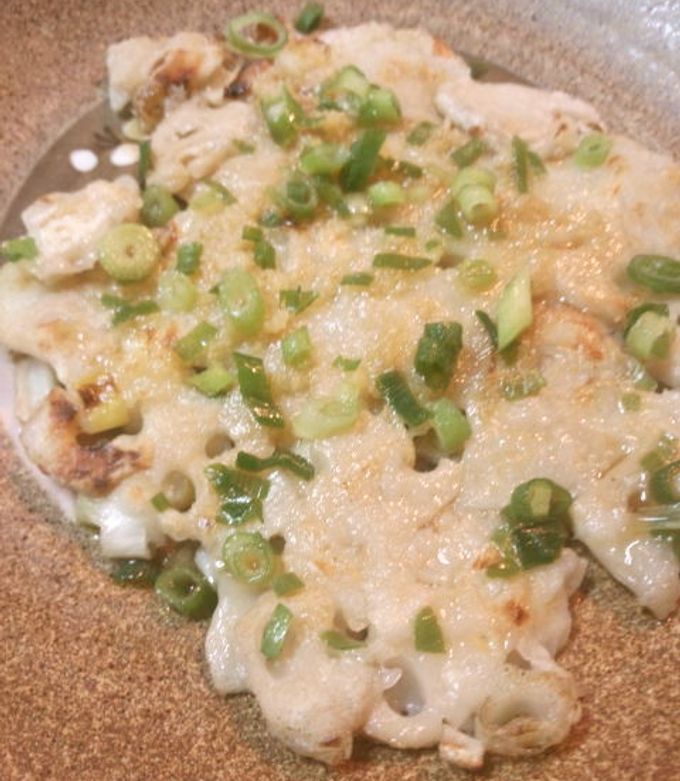 レンコンとネギの米粉焼き-レシピのメイン写真