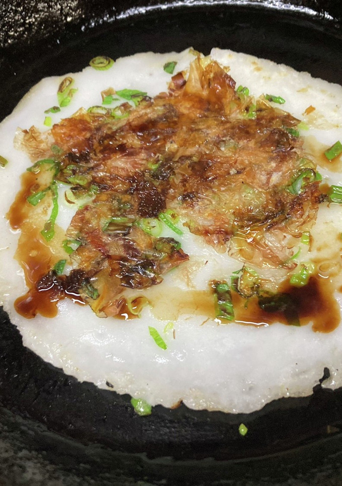 米粉活用で、もちもちネギ焼き-レシピのメイン写真