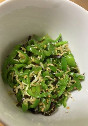 ピーマンのしらす塩昆布炒め-レシピのメイン写真