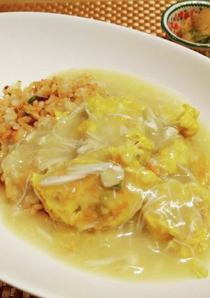 米粉でとろ〜り♪かに玉チャーハン-レシピのメイン写真