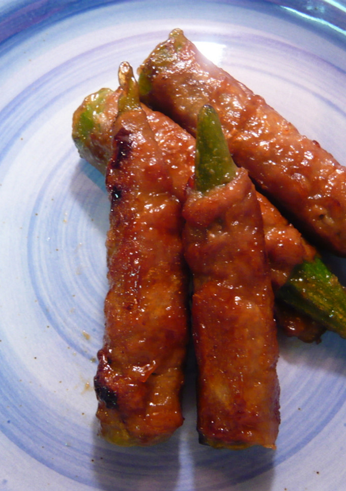 オクラの肉巻き　和風仕立て-レシピのメイン写真