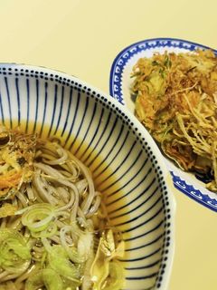 米粉でサックサク♪かき揚げ&そば-レシピのメイン写真