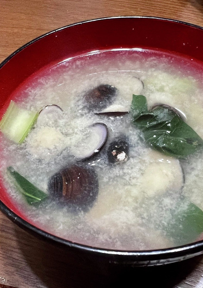 冷凍しじみと小松菜のお味噌汁-レシピのメイン写真