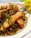 切り昆布の煮物（野菜入りさつま揚げ）