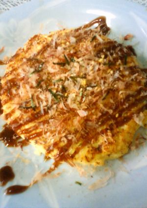 ハンバーグ的なお好み焼き的なふわふわ♪-レシピのメイン写真