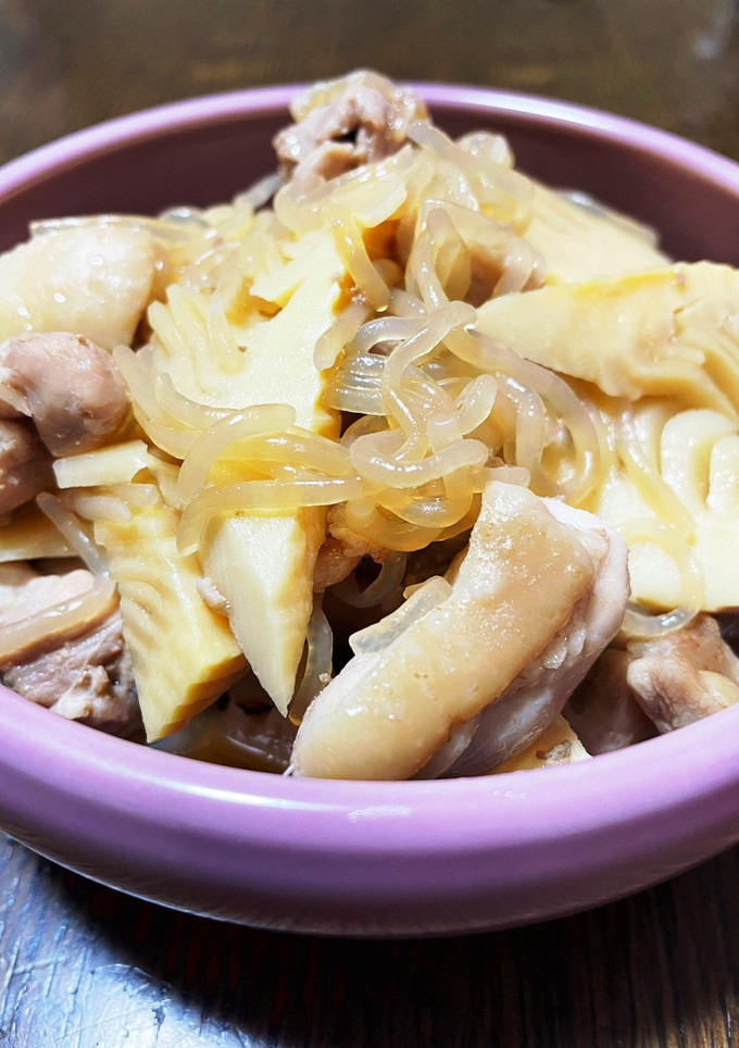 筍と鶏肉と糸こんにゃくの煮物-レシピのメイン写真