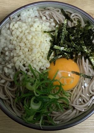 気合い釜玉うどん（そば）-レシピのメイン写真