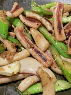 イカとセロリのニンニク炒め-レシピのメイン写真