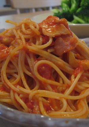 とろけるチーズのトマトスパゲティー-レシピのメイン写真