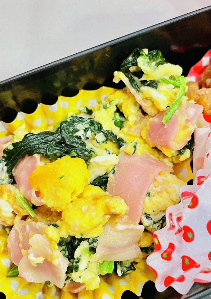 めんつゆマヨで♪ほうれん草ベーコン卵炒め-レシピのメイン写真