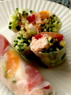 棒棒鶏風生春巻-レシピのメイン写真