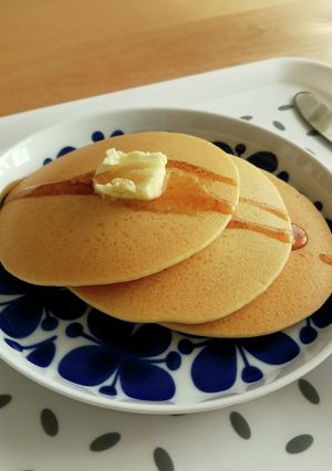 やさしい味♪米粉のもちもちパンケーキ-レシピのメイン写真