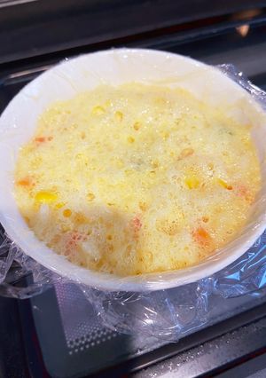 【レンジ】簡単オムライス(完了期〜)-レシピのメイン写真