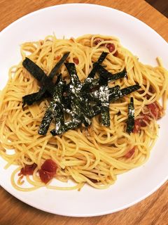 梅干しとじゃこの和風パスタ-レシピのメイン写真