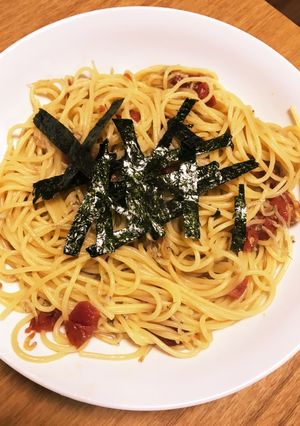 梅干しとじゃこの和風パスタ-レシピのメイン写真