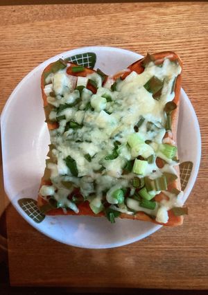 ネギとチーズと食パンのピザトースト-レシピのメイン写真