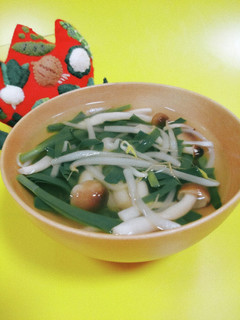 ニラともやしの中華スープ-レシピのメイン写真