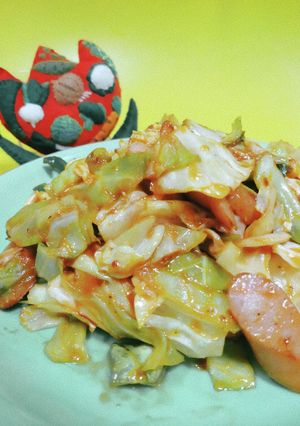 キャベツとウインナーのケチャップ炒め-レシピのメイン写真