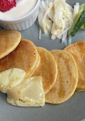 ミキサーで混ぜる米粉の栄養パンケーキ-レシピのメイン写真