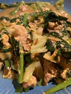 ニラと春キャベツの豚肉炒め-レシピのメイン写真